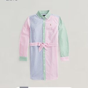 polo ralph lauren Seersucker Fun Shirtdress for girls size 10